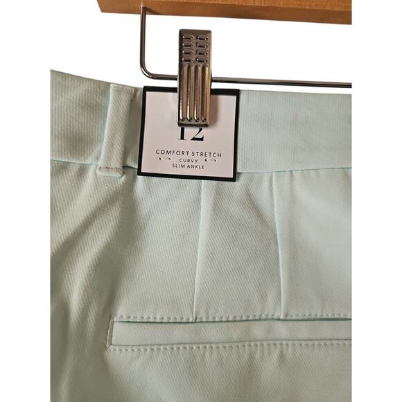 WHBM Elle Slim Ankle Lightweight Comfort Stretch Pant light green 12 new WP188 - Picture 11 of 13